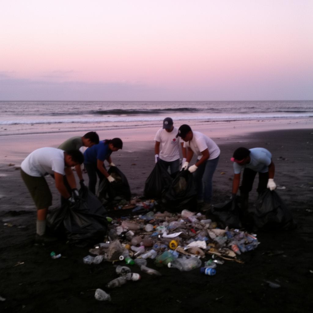 Nettoyage des plages de ponte d'El Astillero — Nicaragua